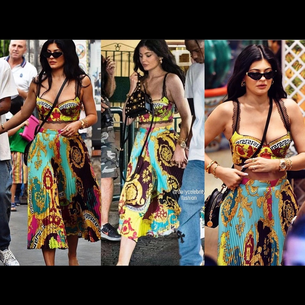 Versace Baroque Crop top-same was worn by Kylie!